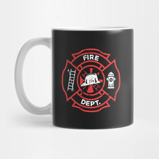 Distressed Firefighter Logo by MeatMan